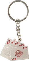 Poker sleutelhanger rood