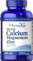 Puritan's Pride - Chelated Calcium 1000 mg, Magnesium 400 mg & 25 mg Zink - 250 tabletten