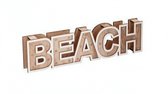 Arti Casa Decoratie-tekst Beach 37 Cm Hout Bruin