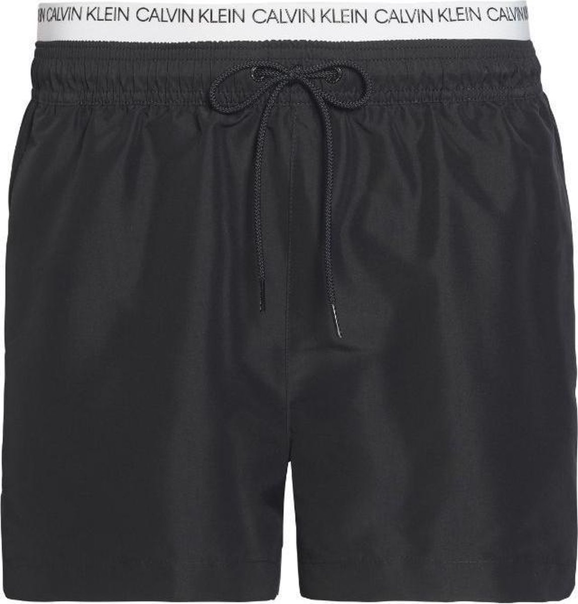 Calvin Klein heren zwemshort double waistband - zwart/logo | bol.com