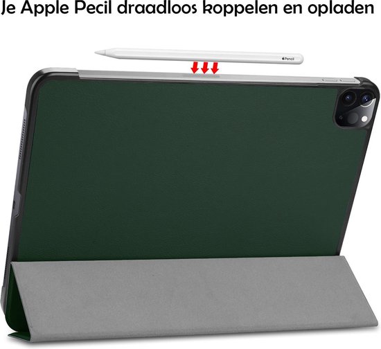 LUQ® iPad Pro 2020 Case 11 pouces Book Case Cover Sleeve - Vert foncé