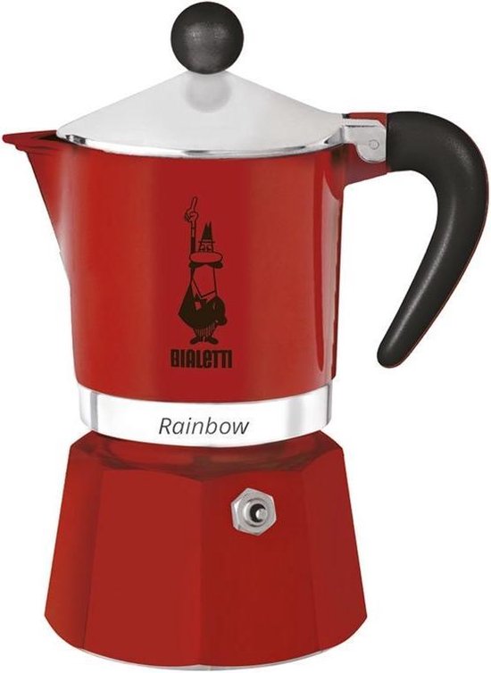 Espressokocher Rainbow 1 Tasse rot