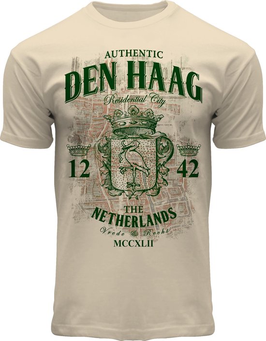 Fox Originals Authentic Den Haag T-shirt Heren & Dames Katoen Off white  Maat S | bol.com