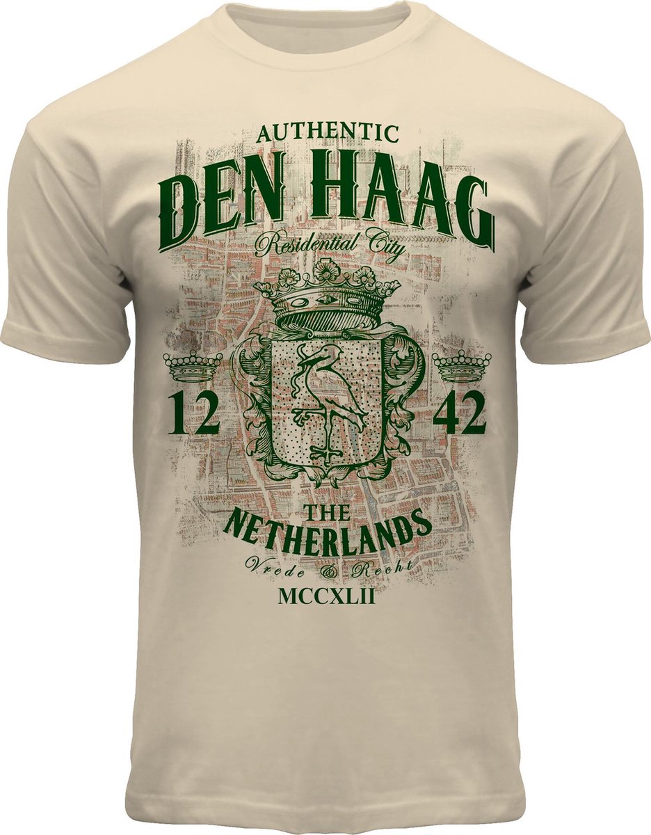 Fox Originals Authentic Den Haag T-shirt Heren & Dames Katoen Off white  Maat S | bol.com