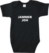 Rompertjes baby met tekst - Jammer Joh - Romper zwart - Maat 74/80