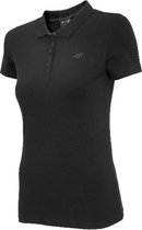 4F Women's T-shirt Polo NOSH4-TSD008-20S, Vrouwen, Zwart, T-shirt, maat: XS EU