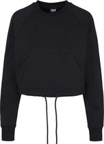Urban Classics Crewneck sweater/trui -S- Oversized Short Raglan Zwart
