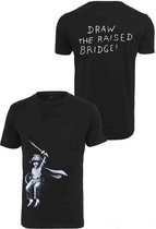 Urban Classics Heren Tshirt -XS- Draw The Raised Bridge Banksy Zwart