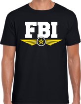 FBI agent tekst t-shirt zwart voor heren L