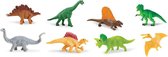 Safari Mini-figuren Good Luck Dino 2 Cm Rubber 8 Stuks - Multicolor