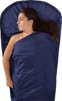 Drap de lit à capuche doublure coton soie Sea to Summit - Coton - Bleu - Momie avec housse de coussin
