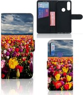 Portefeuille pour Alcatel 1S 2020 Coque Tulipes Cadeau pour la fête des mères