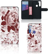 Bookcase Motorola G8 Power GSM Hoesje Watercolor Flowers
