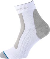 Odlo Running Socks Short  Loopkousen - Maat 42-44 - Unisex - wit/grijs