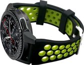Sportbandje Zwart/Groen geschikt voor Samsung Gear S3 & Galaxy Watch 46mm