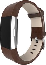Bandje Leather - Coffee geschikt voor Fitbit Charge 2