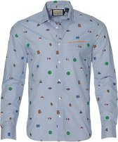 Scotch & Soda Overhemd - Slim Fit - Blauw - XL