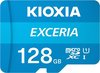 Kioxia Exceria microSD kaart 128 GB - Class 10 - inclusief SD Adapter - Blauw