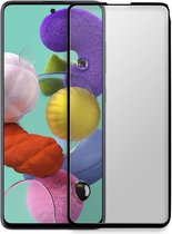 Galaxy A51 - Full cover - Screenprotector - Zwart - Inclusief 1 extra screenprotector