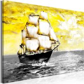 Schilderijen Op Canvas - Schilderij - Spring Cruise (1 Part) Wide Yellow 120x80 - Artgeist Schilderij