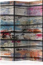 Kamerscherm - Scheidingswand - Vouwscherm - Colourful Wood [Room Dividers] 135x172 - Artgeist Vouwscherm