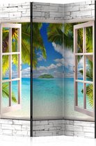 Kamerscherm - Scheidingswand - Vouwscherm - Dream Island [Room Dividers] 135x172 - Artgeist Vouwscherm