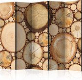 3D Tapijt Vouwscherm - Kamerscherm - Scheidingswand - Wood grains II [Room Dividers] 225x172 - 3D Tapijt