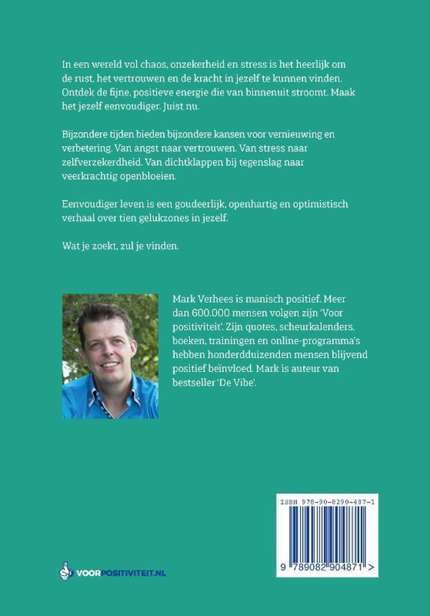 Eenvoudiger leven - back cover