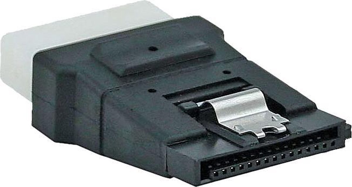 Molex (m) - SATA (v) met metalen klem adapter