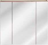 Spiegelkast Badkamer 75x80 cm Eiken – Brenda – Luxe Badkamer Spiegel Kast – Badkamerkast met Spiegel - Perfecthomeshop