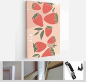 Set of backgrounds for social media platform, instagram stories, banner with abstract shapes,still life, peony, vases and woman shape - Modern Art Canvas - Vertical - 1727902054 - 115*75 Vert