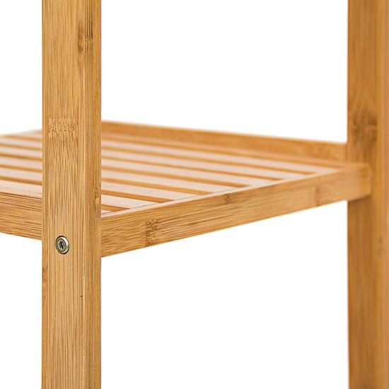 Étagère de salle de bain en bambou avec 3 étagères - 79x33x33 cm - cuisine/salle de bain - style naturel