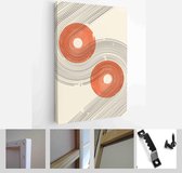 Abstract Illustration in Minimal Style for Wall Decoration Background. Mid century modern minimalist art print. Boho wall decor - Modern Art Canvas - Vertical - 1874434378 - 50*40