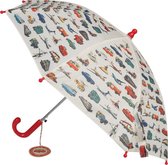 Rex London - Kinderparaplu - Paraplu - Vintage Transport - Voertuigen - Beige Roestbruin