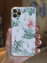 iPhone 7 / 8 / SE 2020 Hoesje - Bloemen - Siliconen - Full Body - iPhone hoesje - Hoesje met bloemen