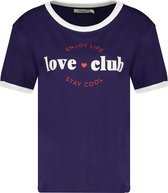 DEELUXE Vintage T-shirt met merknaam LOVECLUB Navy