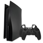 Lovnix Playstation 5 Faceplates Set - Inclusief 2 Siliconen Controller Hoesjes - Disc Edition - Sony - PS5 Accessoires - Zwart