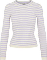 Pieces Trui Pccrista Ls O-neck Knit Noos Bc 17115047 Lavender/with Birch Dames Maat - XS