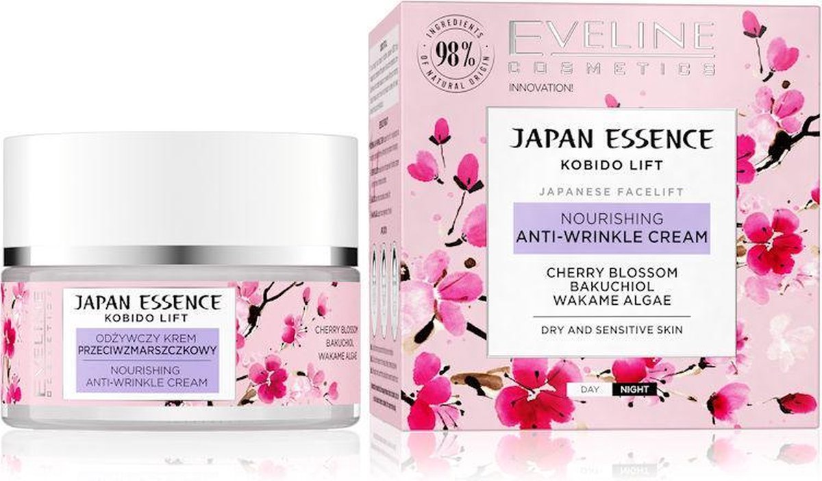Eveline Cosmetics Japan Essence Nourishing Anti-wrinkle Cream 50ml.