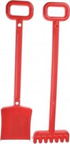 schep en hark 52 cm rood