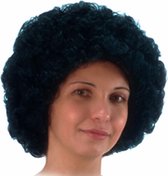 pruik afro 32 cm synthetisch zwart one-size