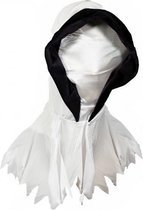 masker/kap Beul polyester wit/zwart one-size