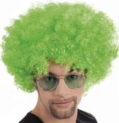 pruik Afro 43 x 23 cm polyester groen