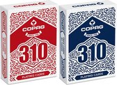 speelkaarten 310 The Core goochelaars rood/blauw 110-delig