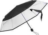 paraplu 24 x 90 cm staal/polyester zwart/transparant