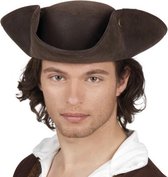 hoed Piraat Charles heren bruin one size