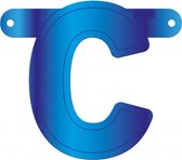 slingerletter C 12,5 x 11 cm karton blauw
