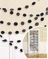 deurfeestdecoratie 6 stuks 210 cm zwart