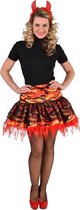 verkleed rok duivel dames polyester oranje maat L/XL