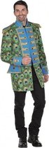 verkleedkostuum Pauw heren groen/blauw maat 54